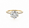 Round Pavé 3.25ct Engagement Ring